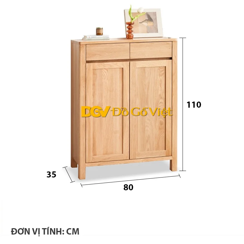 Tủ Giày Cánh Mở Gỗ Cao Su Phủ Veneer Vân Sồi Mẫu Chân Trụ Đẹp (7).jpg