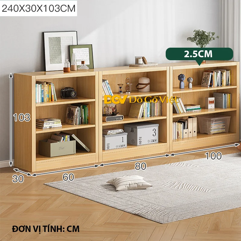 Tủ Sách Mini 3 Tầng Gỗ MDF Lõi Xanh Chống Ẩm  (10).jpg